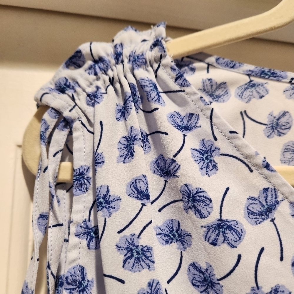 PaperMoon blue floral spring blouse Women's size 2X NWT - Picture 7 of 7